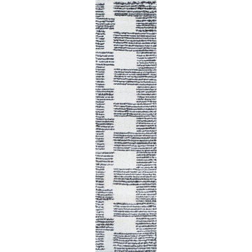 Petra Abstract Stripe Geometric Shag Area Rug